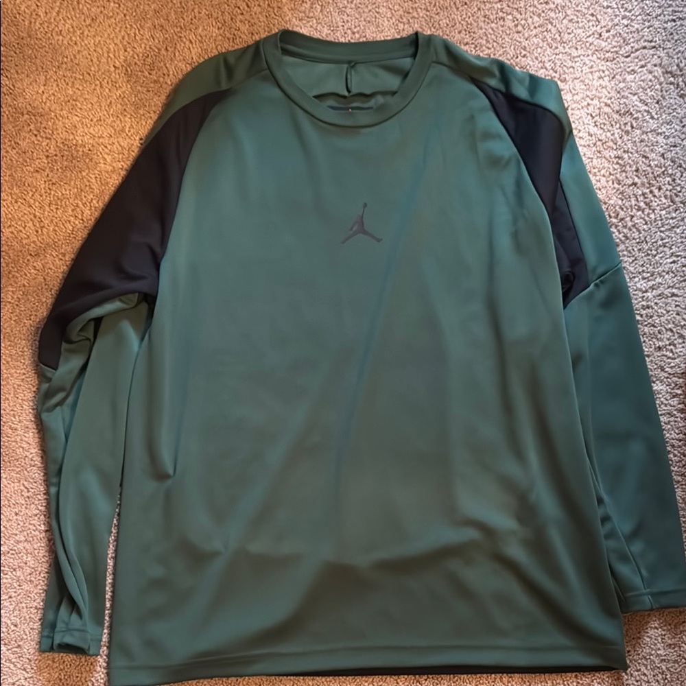 Green Long Sleeve Jordan shirt